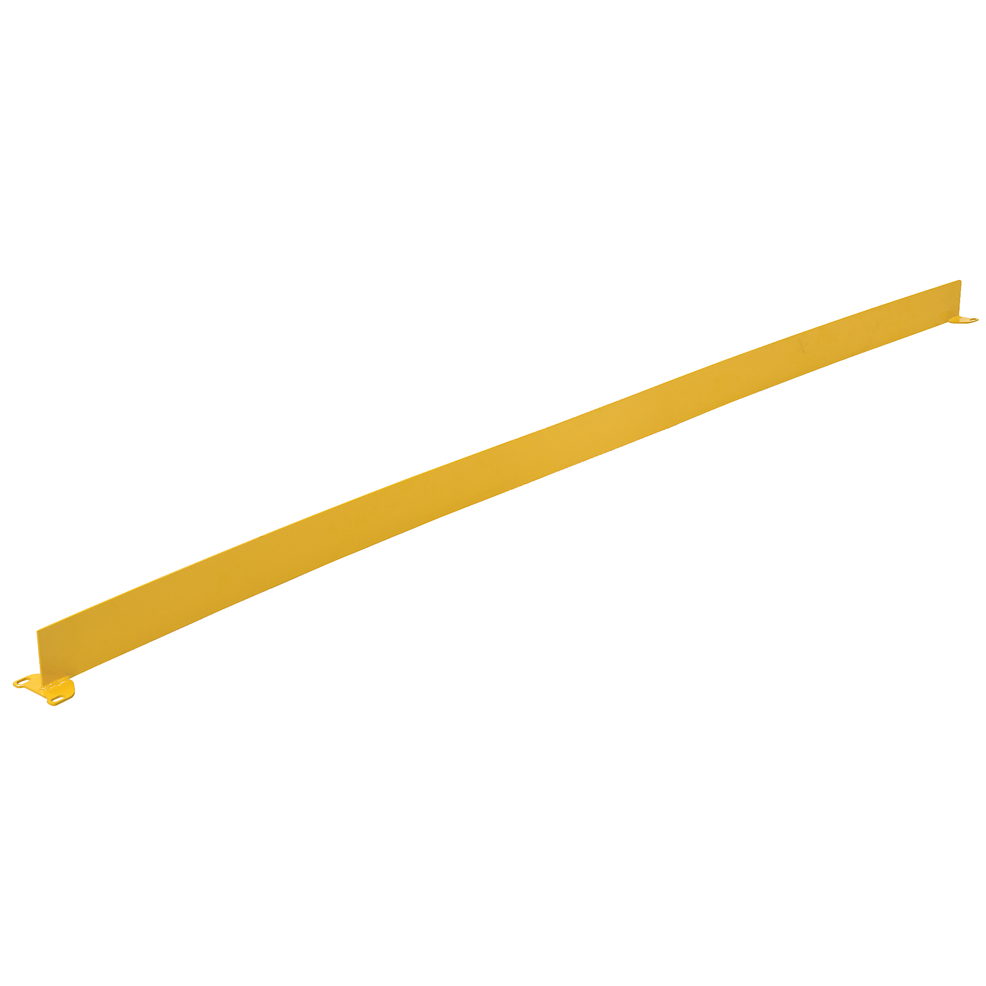 Vestil Steel Square Safety Handrail Toe Board — 51 3/8in. x 3 7/8in. x 4in., Yellow, Model# TOE-B-108-N